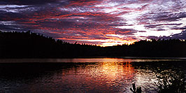 /images/133/1997-08-tema-rab-sunset-pano.jpg - #00052: our first Temagami night at Rabbit Lake … August 1997 -- Rabbit Lake, Temagami, Ontario.Canada