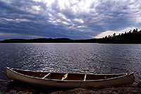 /images/133/1997-10-12-anima-canoe-sunset.jpg - #00057: evening at Anima Nipissing Lake … Oct 1997 -- Anima Nipissing Lake, Temagami, Ontario.Canada