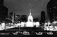 /images/133/1999-02-st-louis-bw3.jpg - #00274: St Louis at night … April 1999 -- St Louis, Missouri