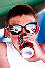 /images/133/1999-07-lake-powell-sunglasses-v.jpg - #00331: reflection of me and Christina … Coca Cola Classic … July 1999 -- Lone Rock, Lake Powell, Utah