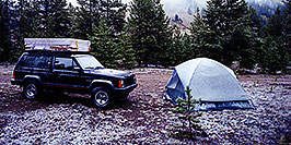 /images/133/1999-09-mov-leadville-camp-pano.jpg - #00420: one of many camping mornings - so nice with snow :-) … moving Chicago-Phoenix … Sept 1999 -- Colorado