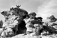 /images/133/2001-01-colo-rocks-bw.jpg - #00752: Peter near Buena Vista … Jan 2001 -- Buena Vista, Colorado