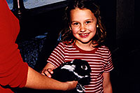 /images/133/2002-07-oresnica-jana-zajac.jpg - #00994: Jana with bunny in Oresnica … July 2002 -- Oresnica, Vysoke Tatry, Slovakia