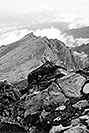 /images/133/2002-08-lomnicky-vert-bw4-v.jpg - #01080: views from top of Lomnicky Stit … August 2002 -- Lomnicky Stit, Vysoke Tatry, Slovakia