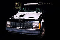 /images/133/2003-03-flagstaff-jeep-nigh.jpg - #01136: my Jeep Cherokee at a Flagstaff Texaco gas station … March 2003 -- Flagstaff, Arizona