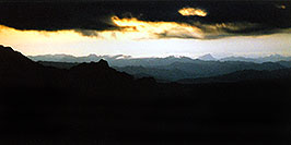 /images/133/2003-03-reavis-night-pano.jpg - #01152: wet Reavis Ranch Trail in Superstition Mountains … March 2003 -- Superstitions, Arizona