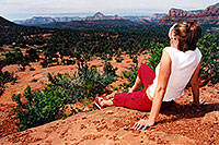 /images/133/2003-05-jennie-sedona-view.jpg - #01204: Jennie in Sedona … May 2003 -- Sedona, Arizona