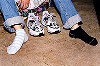 /images/133/2003-08-sonia-socks.jpg - #01323: Sonia in Santa Fe … August 2003 -- Santa Fe, New Mexico