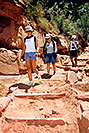 /images/133/2004-07-grand-walk-v.jpg - #01710: Ewka, Aneta and Ola walking down Bright Angel Trail … July 2004 -- Bright Angel Plateau Point, Grand Canyon, Arizona