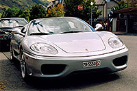 /images/133/2004-09-aspen-ferrari4.jpg - #02094: Silver Ferrari 360 Spider in Aspen - 3.6L V8, 400 hp, 0-60 mph in 4.5 sec … Sept 2004 -- Aspen, Colorado
