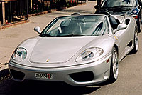 /images/133/2004-09-aspen-ferrari5.jpg - #02095: Silver Ferrari 360 Spider in Aspen - 3.6L V8, 400 hp, 0-60 mph in 4.5 sec … Sept 2004 -- Aspen, Colorado