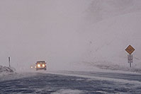/images/133/2006-02-loveland-jeep1.jpg - 02754: Jeep Wranger in snowstorm reaching top of Loveland Pass from Keystone side … Feb 2006 -- Loveland Pass, Colorado