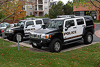/images/133/2006-10-08-lone-police-humm.jpg - #02980: Police Hummers in Lone Tree … Oct 2006 -- Yosemite Rd, Lone Tree, Colorado