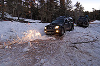 /images/133/2007-02-26-ramp-stuck01.jpg - #03542: being rescued after being stuck for 15 hours from 3:30pm until 7am … Feb 2007 -- Rampart Range Rd, Colorado Springs, Colorado