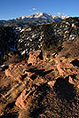 /images/133/2007-02-26-ramp-vert02-v.jpg - #03547: view of Pikes Peak from Rampart Range Road  … Feb 2007 -- Rampart Range Rd, Colorado Springs, Colorado