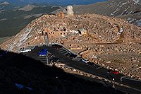 /images/133/2007-06-17-evans-top-semi.jpg - #03974: Semi and cars on parking lot of Mt Evans - 14,133 ft … June 2007 -- Mount Evans Road, Mt Evans, Colorado