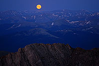 /images/133/2007-06-30-evans-moon.jpg - #04098: Moon over mountains - view South, South-East along Mt Evans Road, around 14,000 ft … June 2007 -- Mt Evans, Colorado