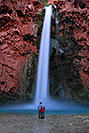 /images/133/2008-04-06-hav-mooney-1040v.jpg - #05117: Father and son at Mooney Falls - 210 ft drop (64 meters) … April 2008 -- Mooney Falls, Havasu Falls, Arizona