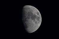 /images/133/2008-08-10-riparian-moon-40d_14209.jpg - #05738: Evening moon (Waxing Gibbous phase) at Riparian Preserve … August 2008 -- Riparian Preserve, Gilbert, Arizona