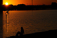 /images/133/2008-11-01-tempe-sunset-42070.jpg - #05988: Sunset at North Bank Boat Ramp at Tempe Town Lake … November 2008 -- Tempe Town Lake, Tempe, Arizona