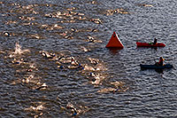 /images/133/2008-11-23-ironman-swim-52824.jpg - #06238: 0:56:04 - 50 swimmers and 2 supporting kayaks - Swim at Arizona Ironman 2008 … November 2008 -- Tempe Town Lake, Tempe, Arizona
