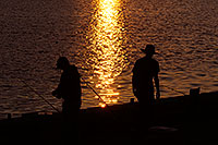 /images/133/2008-11-29-tempe-sunset-57685.jpg - #06263: Fishing at sunset at Tempe Town Lake … November 2008 -- Tempe Town Lake, Tempe, Arizona