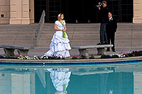 /images/133/2008-12-24-mesa-temple-bride-66675.jpg - #06564: Bride and Groom at Mesa Arizona Temple … December 2008 -- Mesa Arizona Temple, Mesa, Arizona