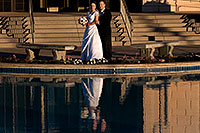 /images/133/2008-12-27-mesa-temple-brides-68088.jpg - #06619: Bride and Groom at Mesa Arizona Temple … December 2008 -- Mesa Arizona Temple, Mesa, Arizona