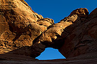 /images/133/2010-09-04-arches-delicate-wind-30535.jpg - #08567: A window by Delicate Arch in Arches National Park … September 2010 -- Delicate Arch, Arches Park, Utah