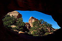 /images/133/2010-09-11-arches-doubleo-32937.jpg - #08641: View through the Double O Arch in Arches National Park … September 2010 -- Double O Arch, Arches Park, Utah