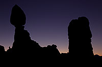 /images/133/2010-09-18-arches-balanced-34643.jpg - #08705: Balanced Rock silhouette in Arches National Park … September 2010 -- Balanced Rock, Arches Park, Utah