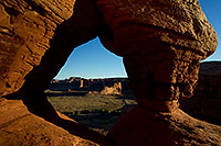 /images/133/2010-09-18-arches-courthouse-34814.jpg - #08708: View from Courthouse Arch in Arches National Park … September 2010 -- Courthouse Arch, Arches Park, Utah