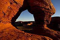 /images/133/2010-09-18-arches-courthouse-34839.jpg - #08710: View from Courthouse Arch in Arches National Park … September 2010 -- Courthouse Arch, Arches Park, Utah