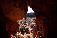 /images/133/2010-09-26-arches-small-1ds3-0003.jpg - #08730: View of the road through a window in Arches National Park … September 2010 -- Arches Park, Utah