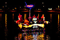 /images/133/2010-12-11-tempe-aps-lights-46608.jpg - #08971: Cars Boat #16 at APS Fantasy of Lights Boat Parade … December 2010 -- Tempe Town Lake, Tempe, Arizona