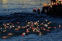 /images/133/2011-05-15-tempe-tri-swim-68803.jpg - #09201: 00:14:03 Pink and White Caps swimming at Tempe Triathlon in Tempe Town Lake … May 2011 -- Tempe Town Lake, Tempe, Arizona