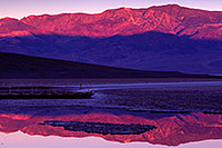 /images/133/2011-06-21-dv-badwater-sunrise-77838.jpg - #09310: Badwater morning mountain reflection in Death Valley … June 2011 -- Badwater, Death Valley, California