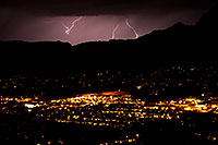 /images/133/2011-09-08-sedona-lightning-93564.jpg - #09460: Lightning view of Sedona from Airport Overlook … September 2011 -- Sedona, Arizona