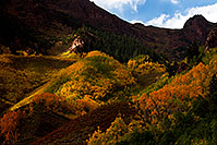 /images/133/2011-09-30-maroon-evening-trees-102537.jpg - #09559: Fall Colors in Maroon Bells, Colorado … September 2011 -- Maroon Bells, Colorado