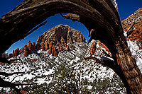 /images/133/2012-03-20-sedona-snow-arch-150063.jpg - #10086: Snow in Sedona … March 2012 -- Thunder Mountain, Sedona, Arizona