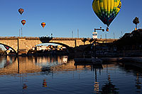 /images/133/2013-01-21-havasu-balloons-22712.jpg - #10769: Hot Air Balloons at London Bridge during Lake Havasu Balloon Fest … January 2013 -- London Bridge, Lake Havasu City, Arizona
