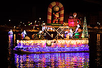 /images/133/2017-12-09-tempe-boats-lucla-5d4_1769.jpg - #14187: Boat #16 with Santa - Christmas Night Fever - at APS Fantasy of Lights Boat Parade … December 2017 -- Tempe Town Lake, Tempe, Arizona