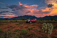 /images/133/2018-08-03-ritas-xterra-viv1-3to4-a7r3_3302.jpg - 14512: Xterra at sunset by Santa Rita Mountains … August 2018 -- Santa Rita Mountains, Arizona