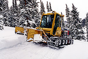 snowcat on a trail by Leadville â€¦ Phoenix-Toronto 3,500 mile snow-camping trip