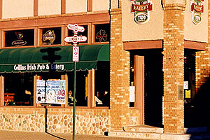 Collins Irish Pub and Eatery in Flagstaff, at the corner of Route 66 and Leroux