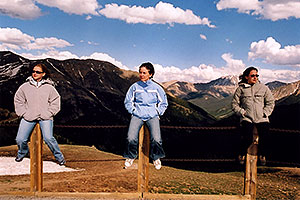 Aneta, Ewka and Ola at top of Independence Pass