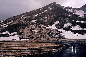 Mt Evans road next to Summit Lake (right)