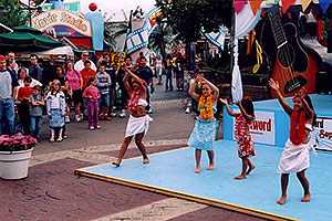 young dancers at Six Flags Amusement Park