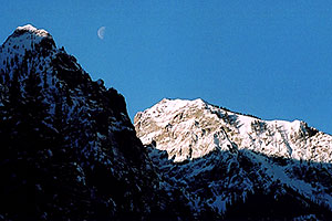 morning moon by Ouray