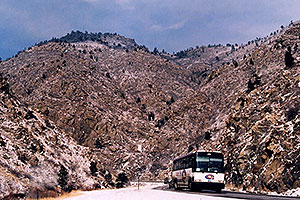 bus heading towards Golden, Clear Creek on the left â€¦ images of Clear Creek by Golden